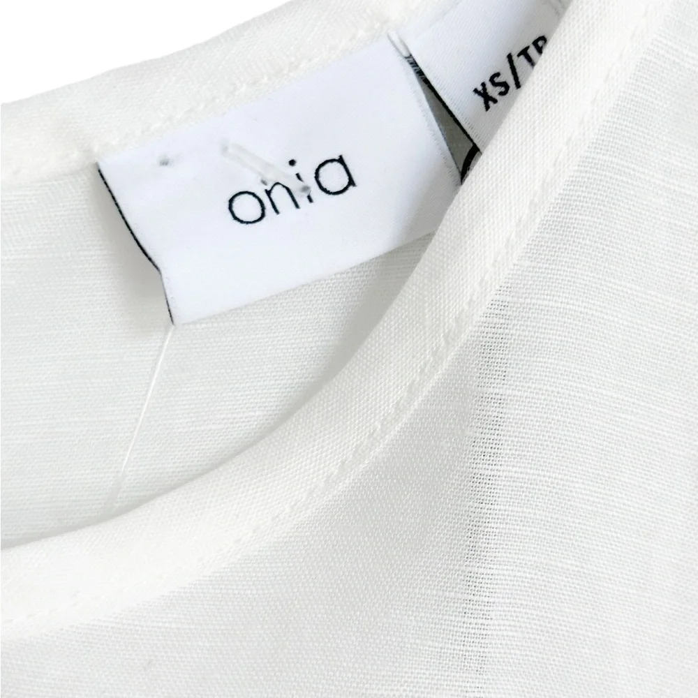 NEW! ONIA SOLID 100 SUMMER WHITE MARINA MINI DRESS COVER UP XS - Picture 4 of 8